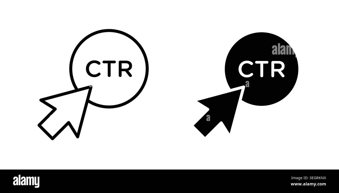 CTR icon vector symbol graphics Stock Vector
