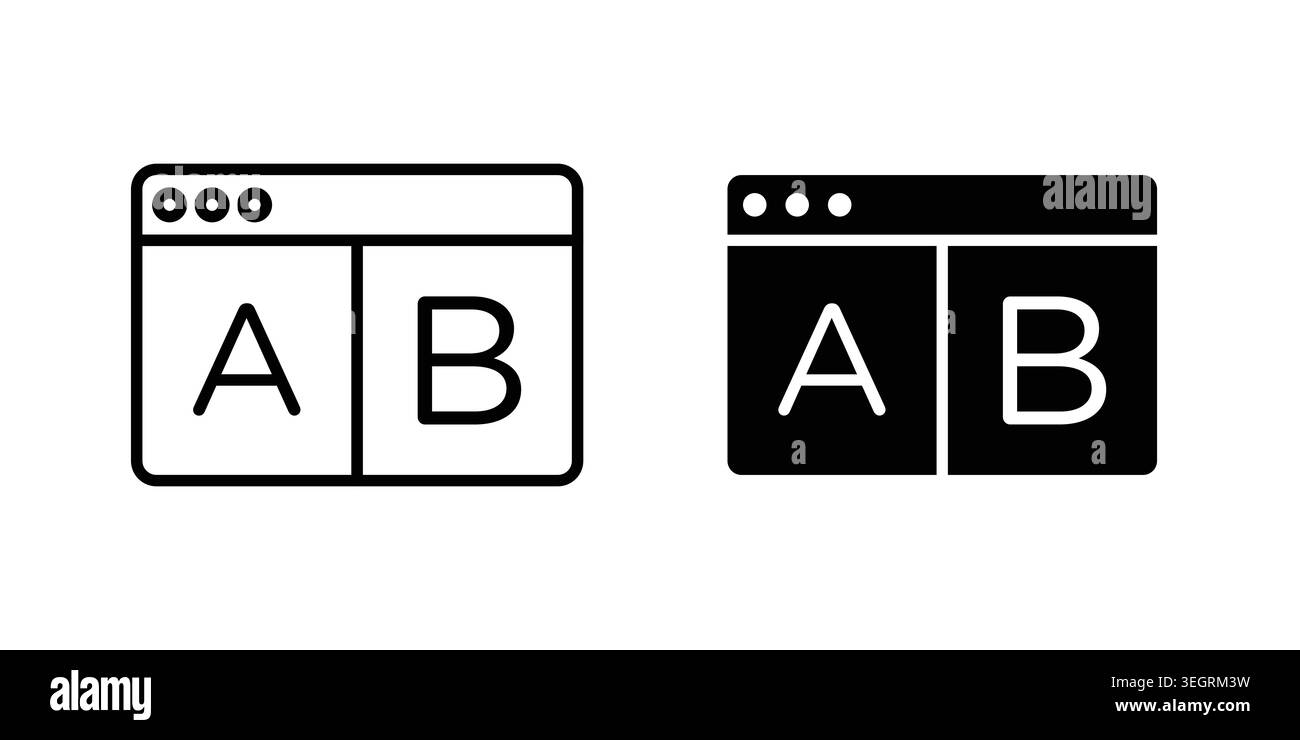 A B test icon vector symbol graphics Stock Vector