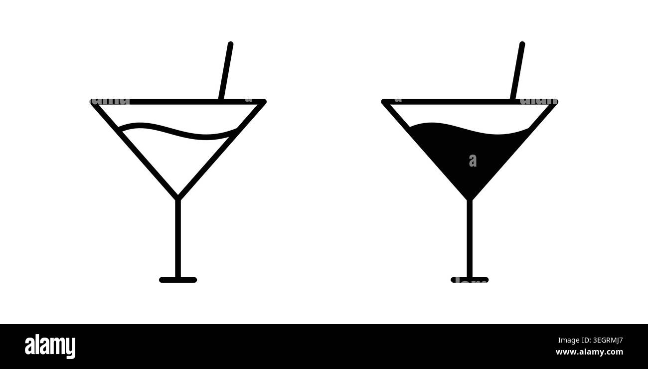 Martini glass icon vector symbol graphics Stock Vector