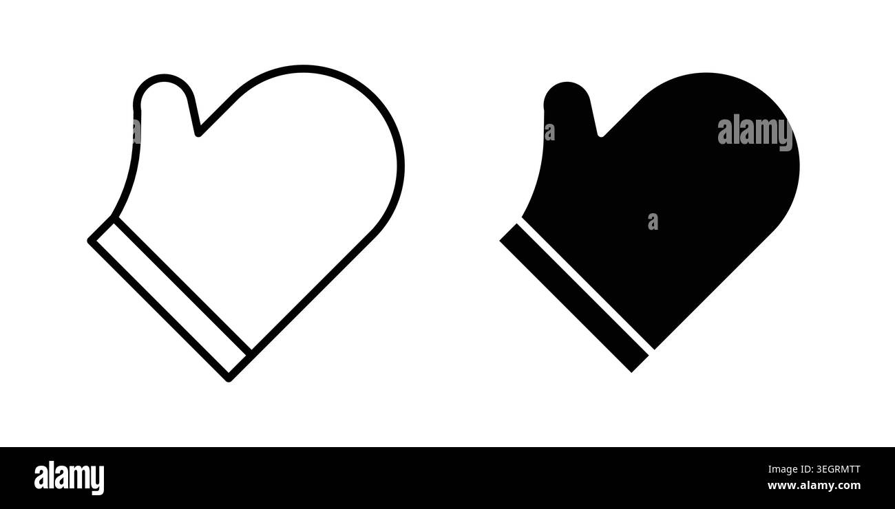 Oven mitt icon vector symbol graphics Stock Vector
