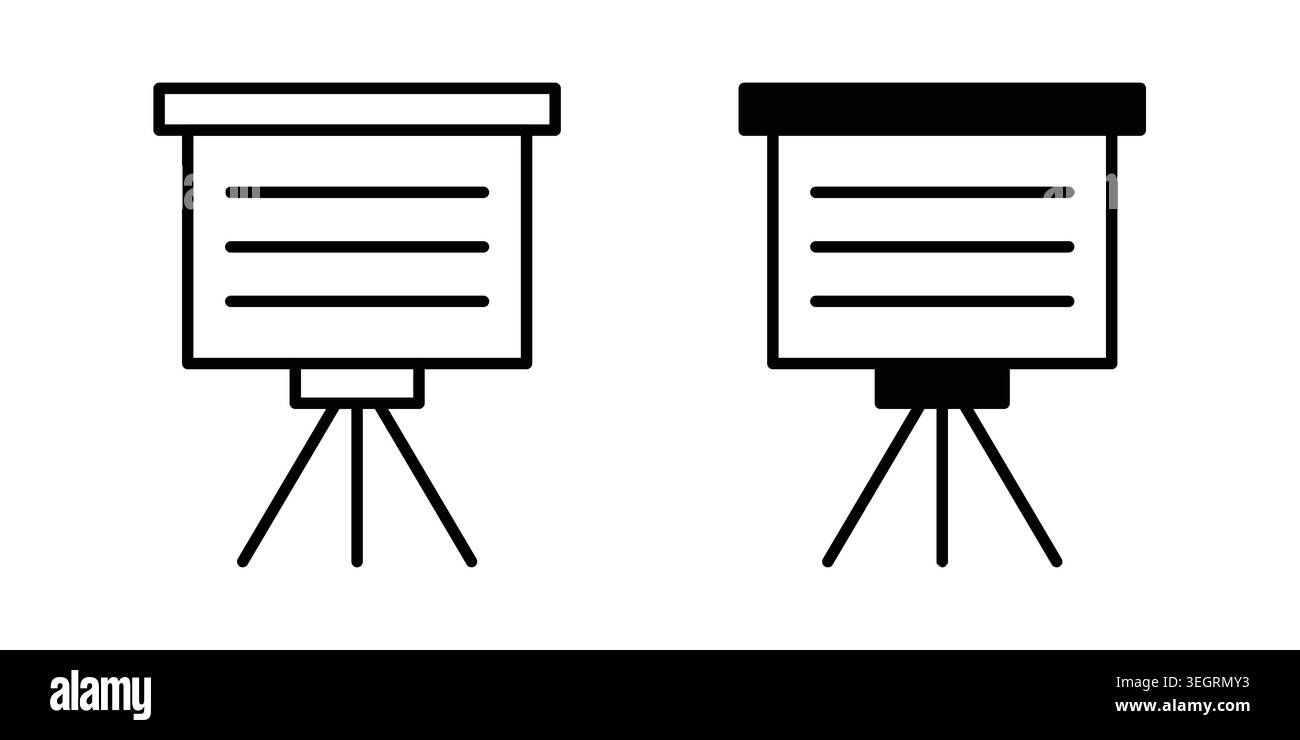 Presentation screen icon vector symbol graphics Stock Vector