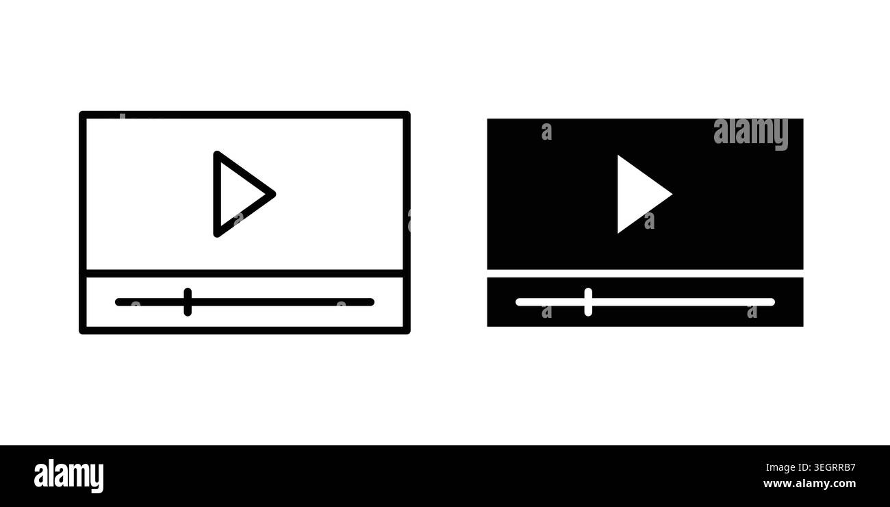 Video tutorial icon vector symbol graphics Stock Vector