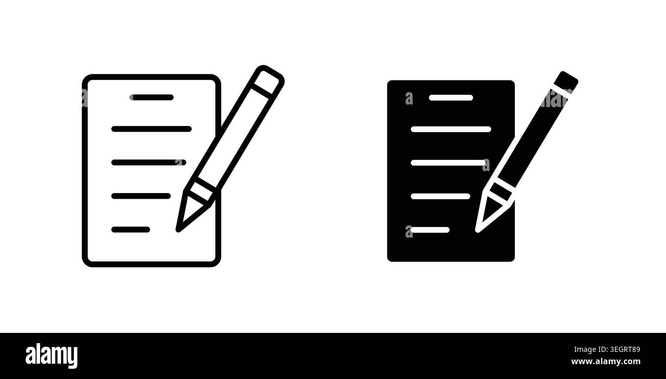 Declarations icon vector template set in black Stock Vector