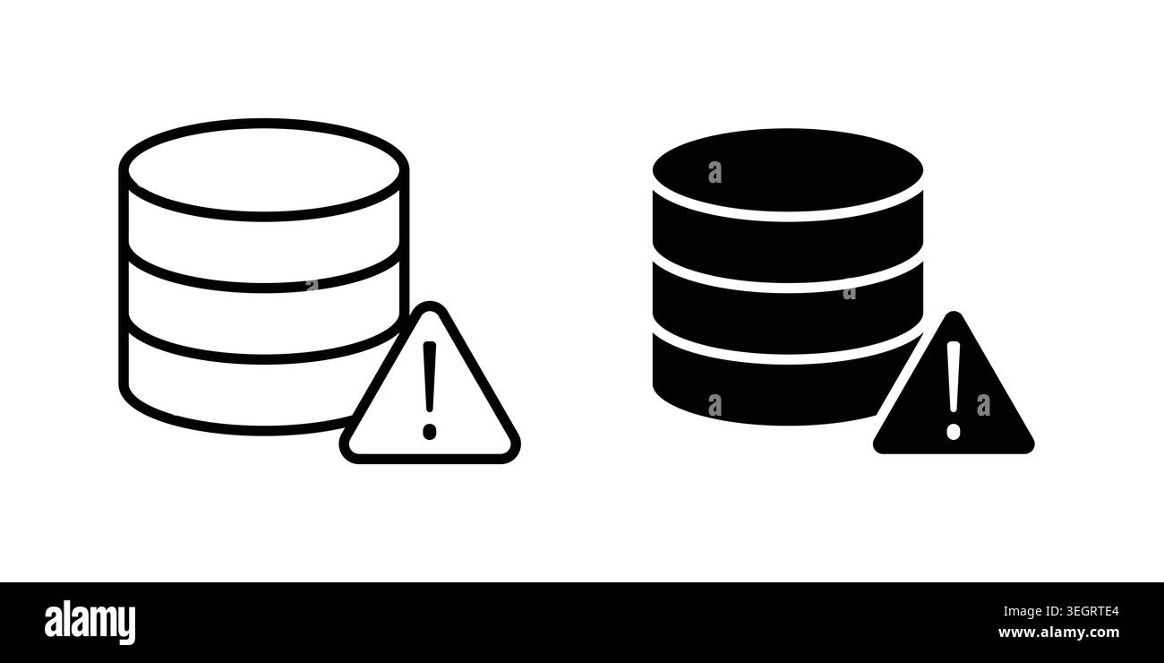 Data loss icon vector template set in black Stock Vector
