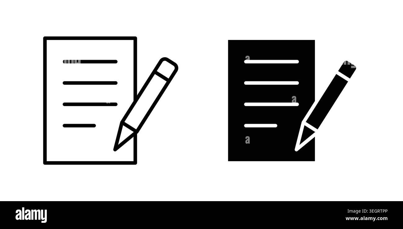Homework icon vector template set in black Stock Vector
