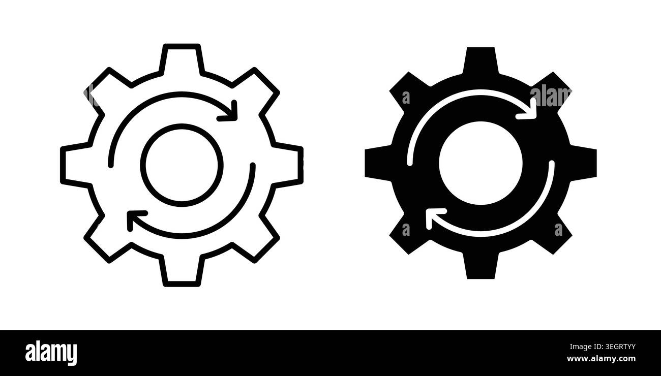 Implementation icon vector template set in black Stock Vector