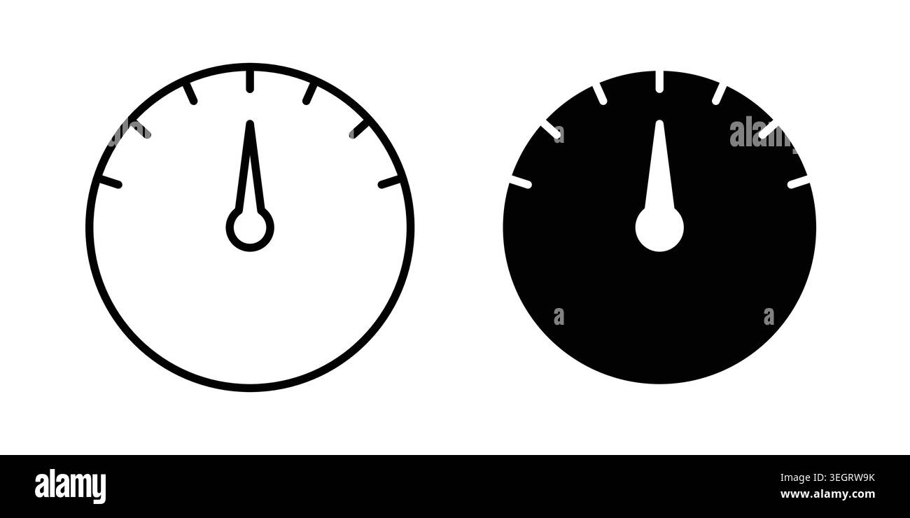 Meter icon vector template set in black Stock Vector