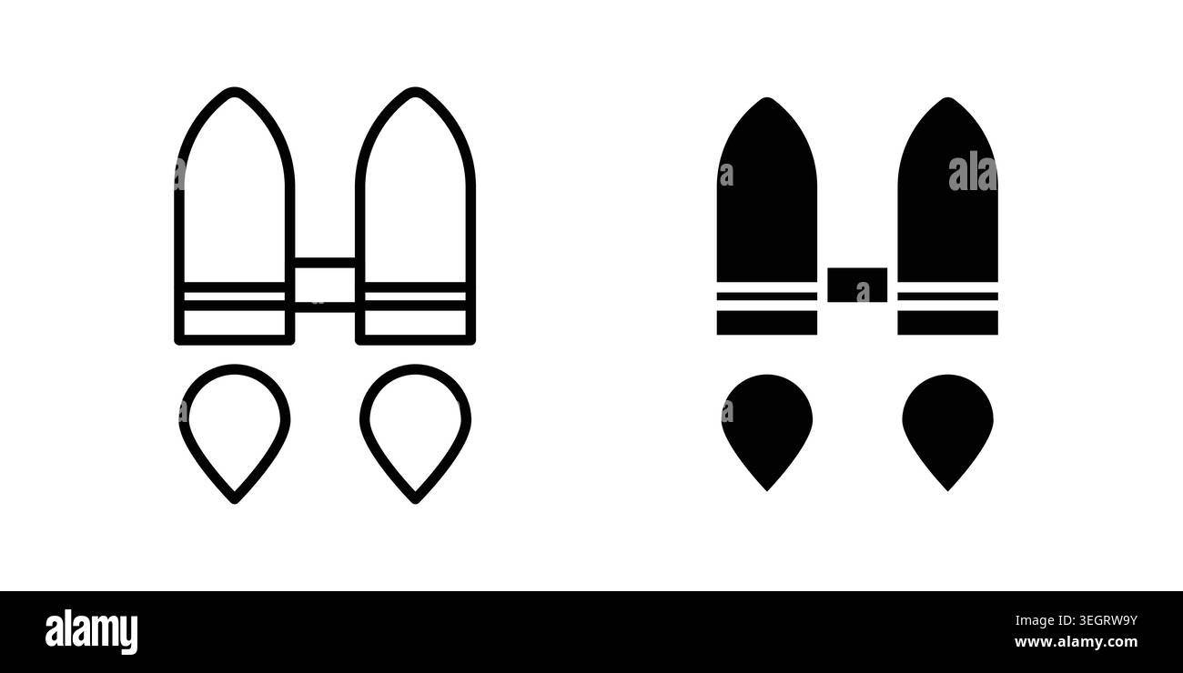 Jetpack icon vector template set in black Stock Vector