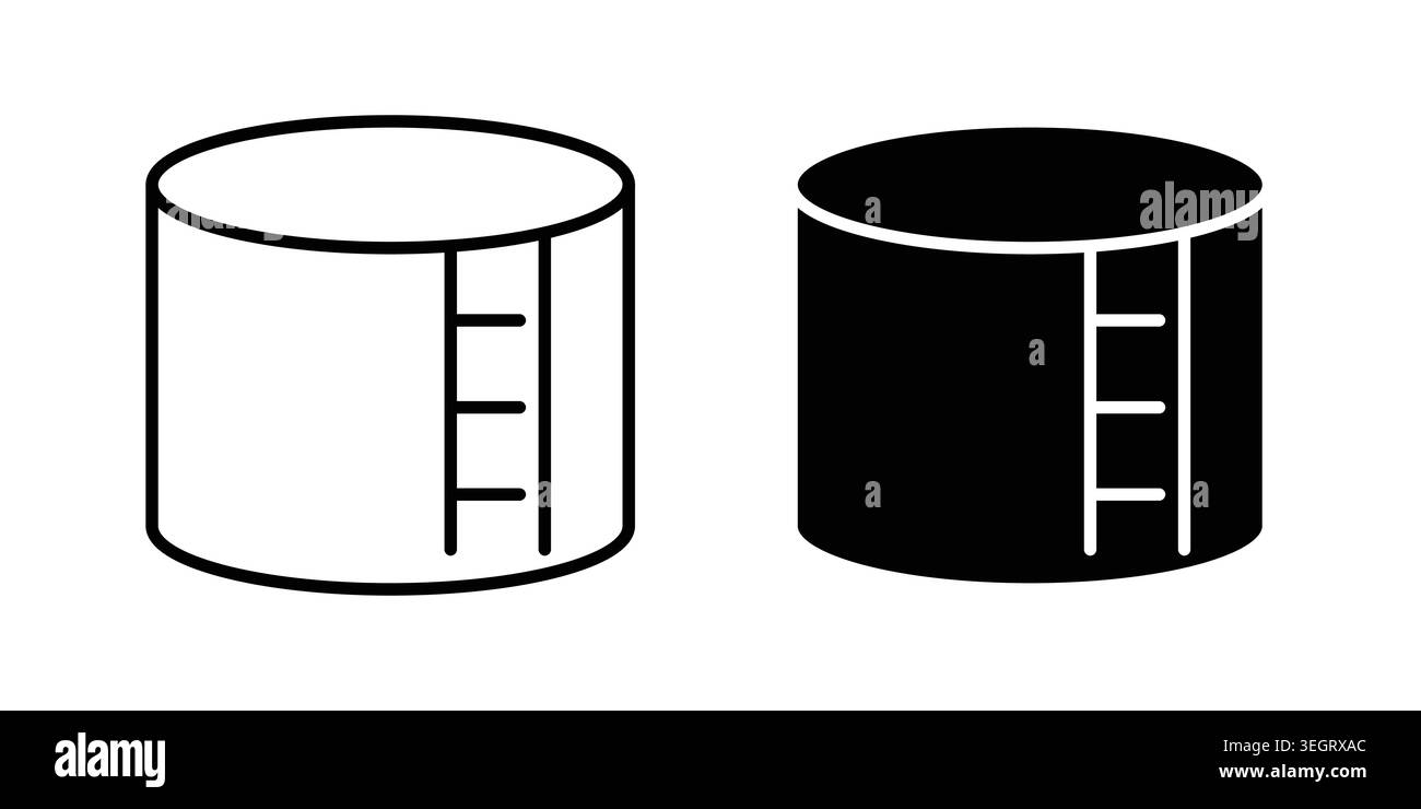 Oil storage icon vector template set in black Stock Vector