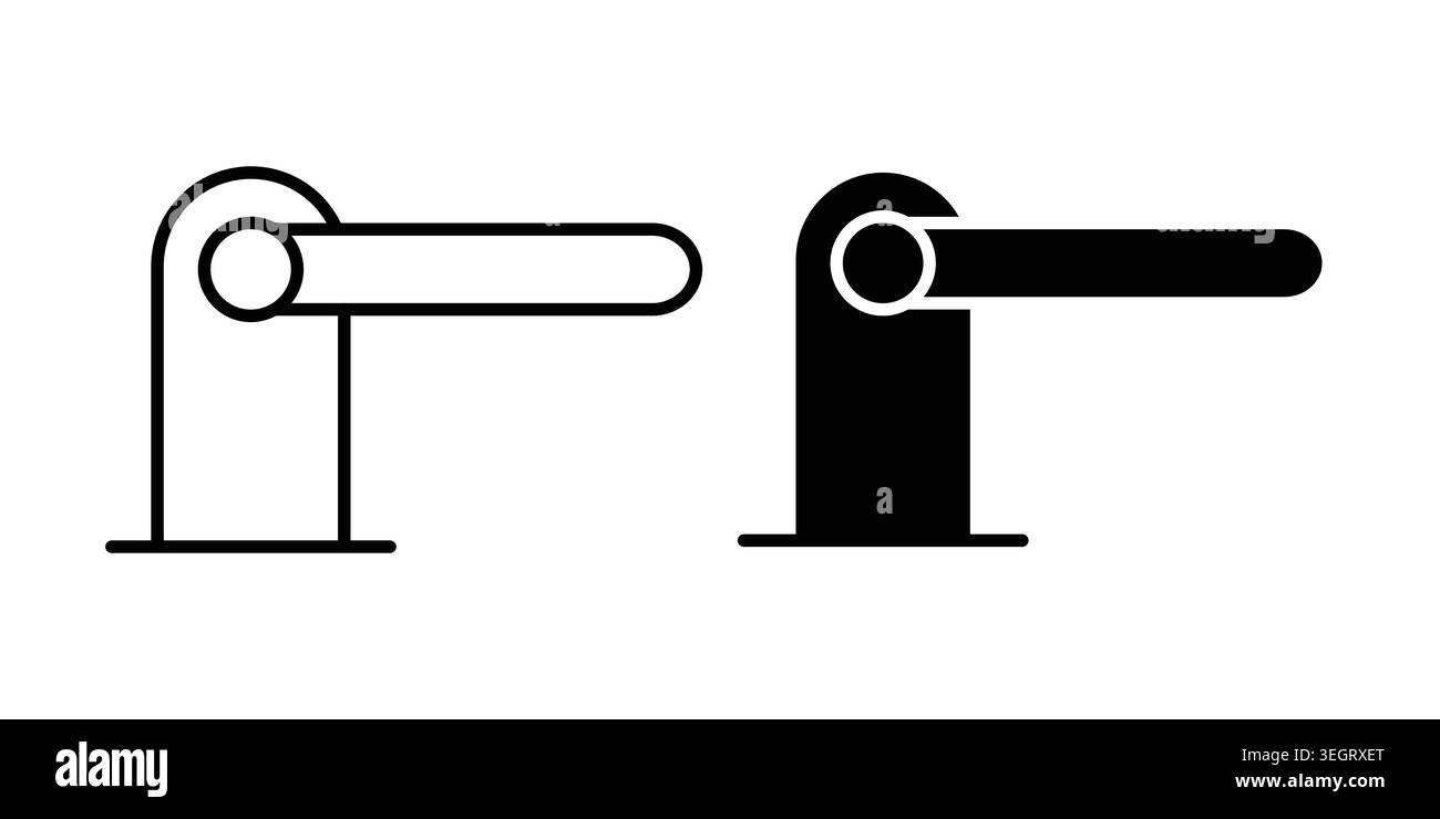 Barrier icon vector template set in black Stock Vector