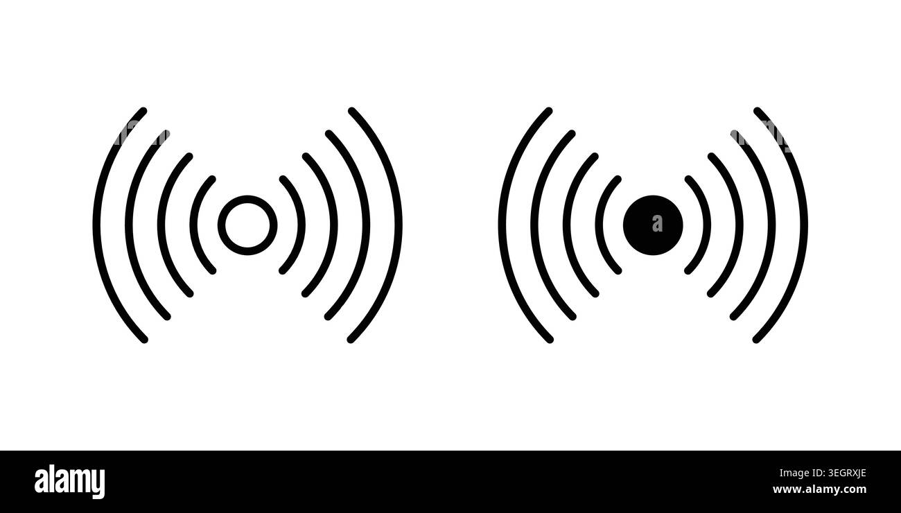 Sensor icon vector template set in black Stock Vector