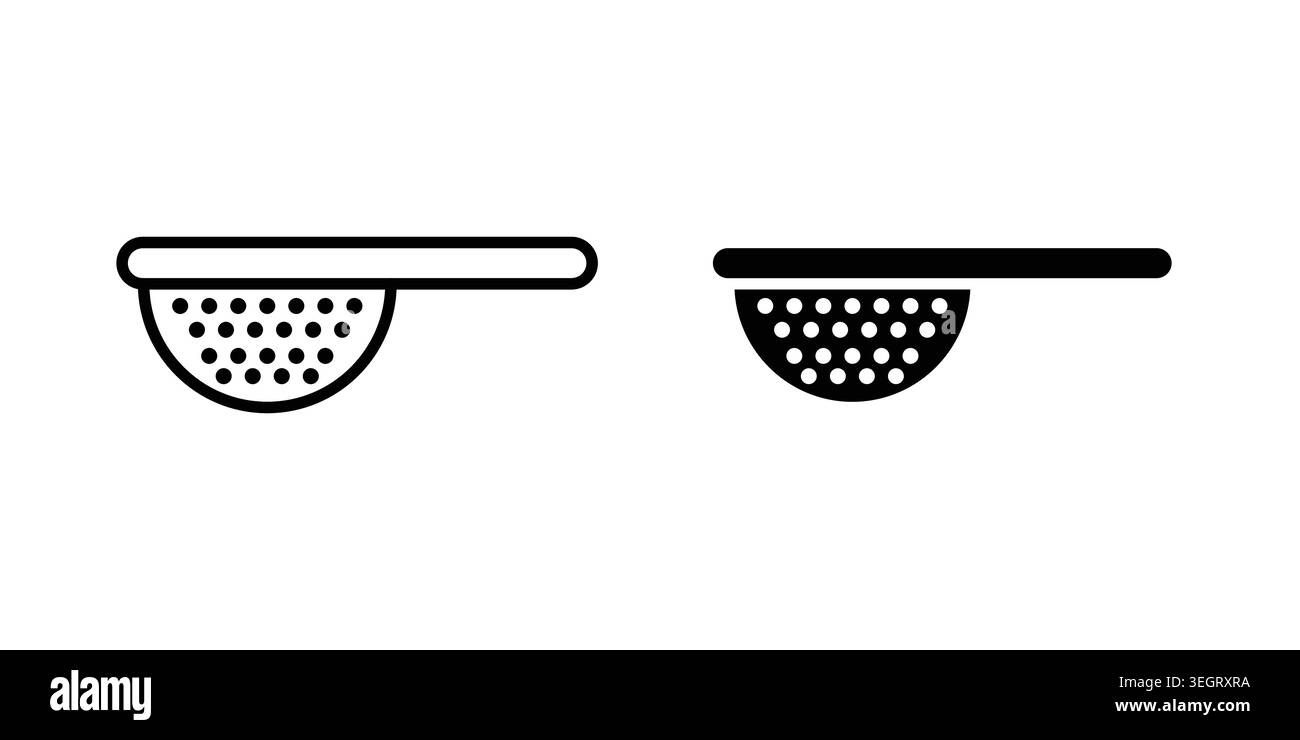 sieve icon vector template set in black Stock Vector