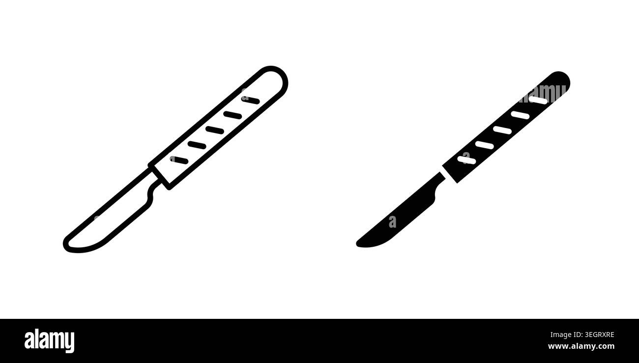 Scalpel icon vector template set in black Stock Vector