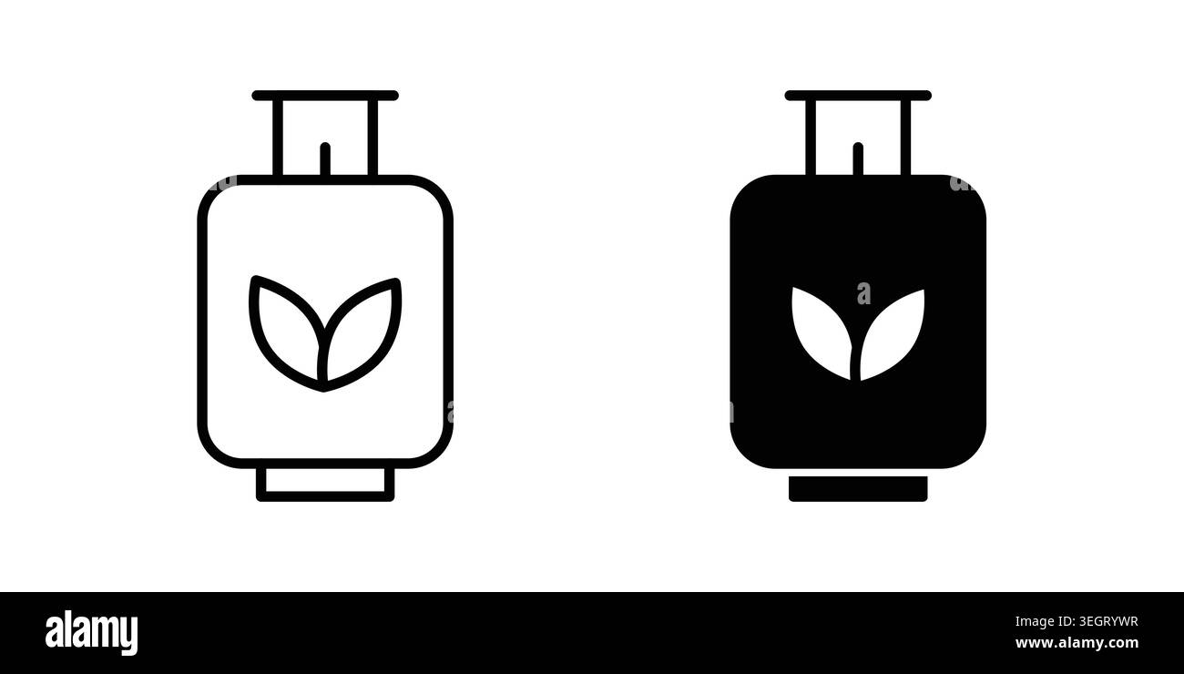 Biogas icon vector template set in black Stock Vector