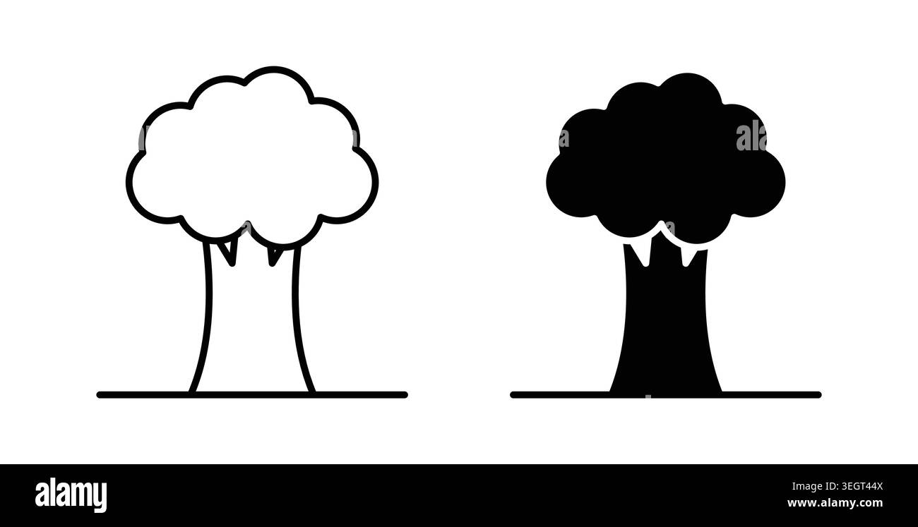 Tree free icon symbol. Vector illustration pack in black color. Stock Vector