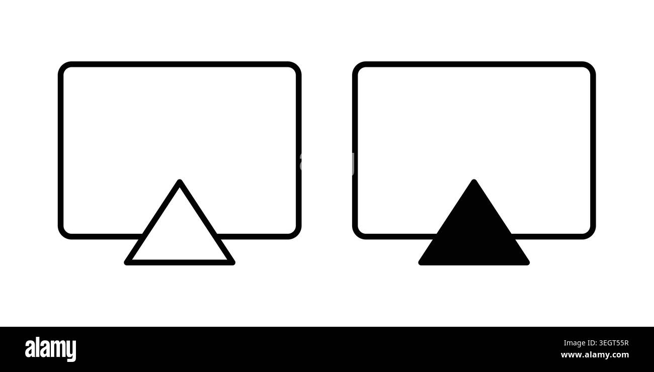 Airplay icon vector, symbol, logo illustrations Stock Vector