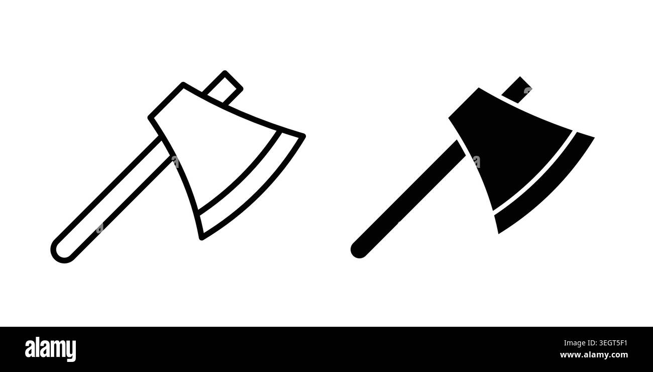 Axe icon vector, symbol, logo illustrations Stock Vector
