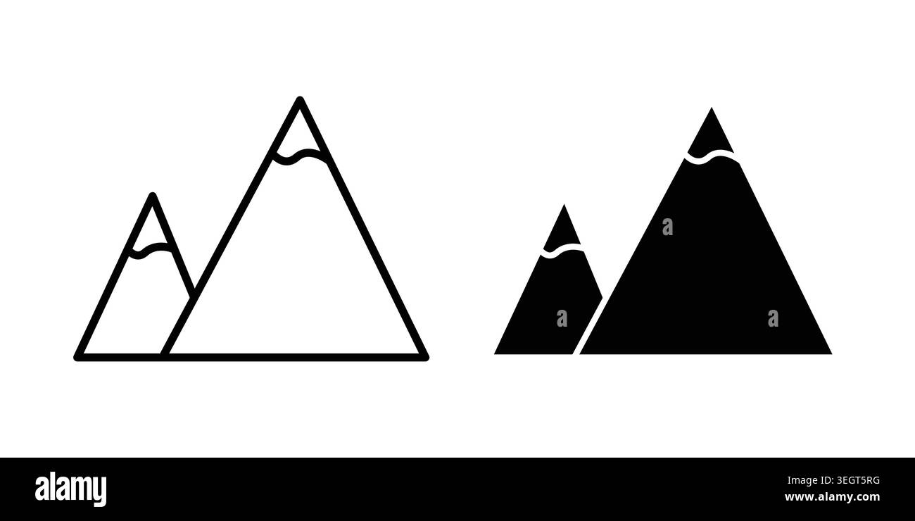 Mountain icon vector, symbol, logo illustrations Stock Vector