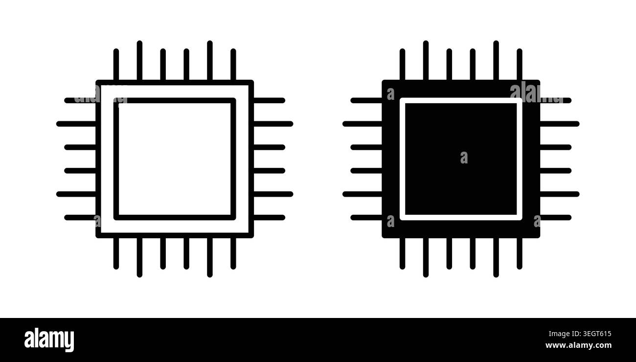 Microchip icon vector, symbol, logo illustrations Stock Vector