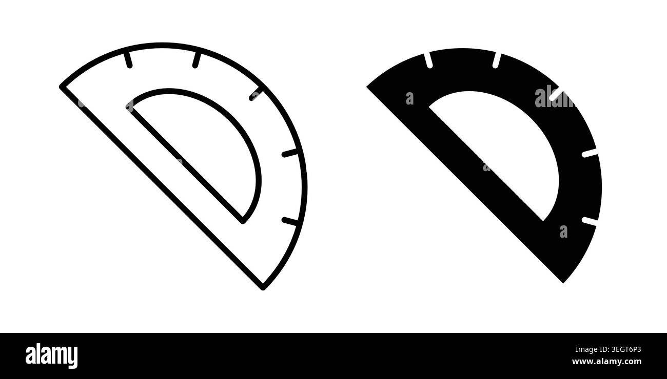 Protractor icon vector, symbol, logo illustrations Stock Vector