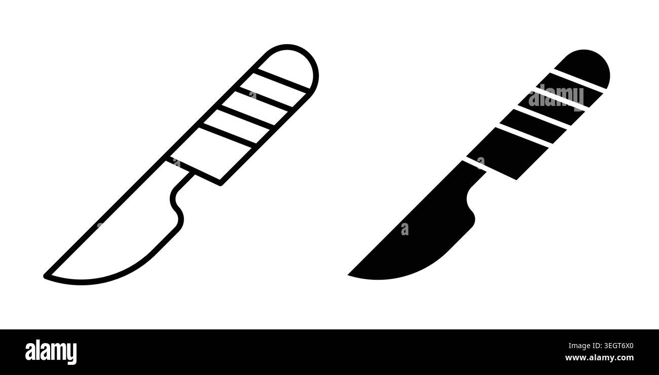 Scalpel icon vector, symbol, logo illustrations Stock Vector