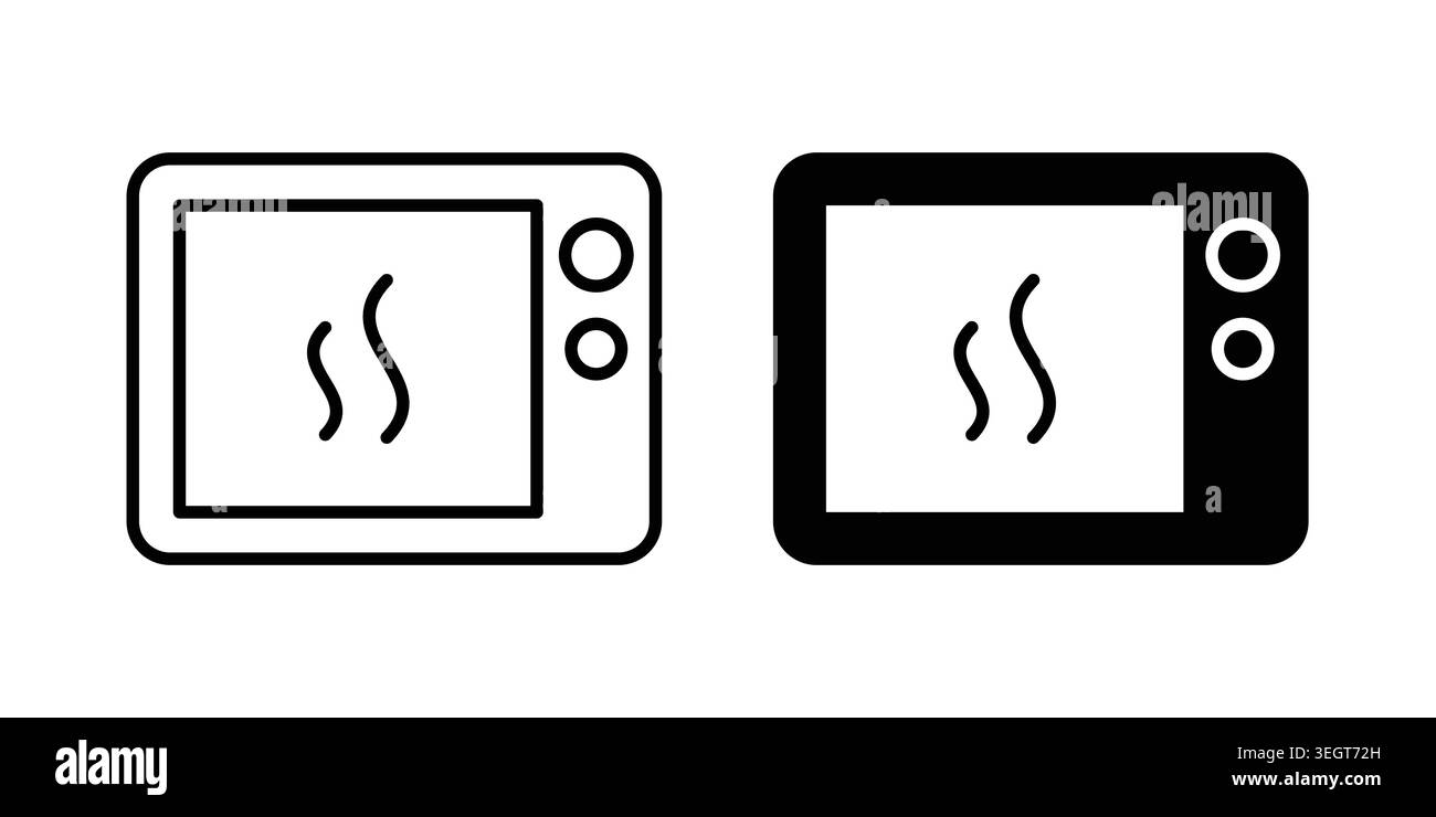 Microwave icon vector, symbol, logo illustrations Stock Vector