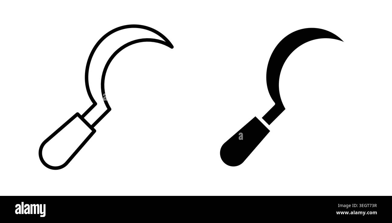 Sickle icon vector, symbol, logo illustrations Stock Vector
