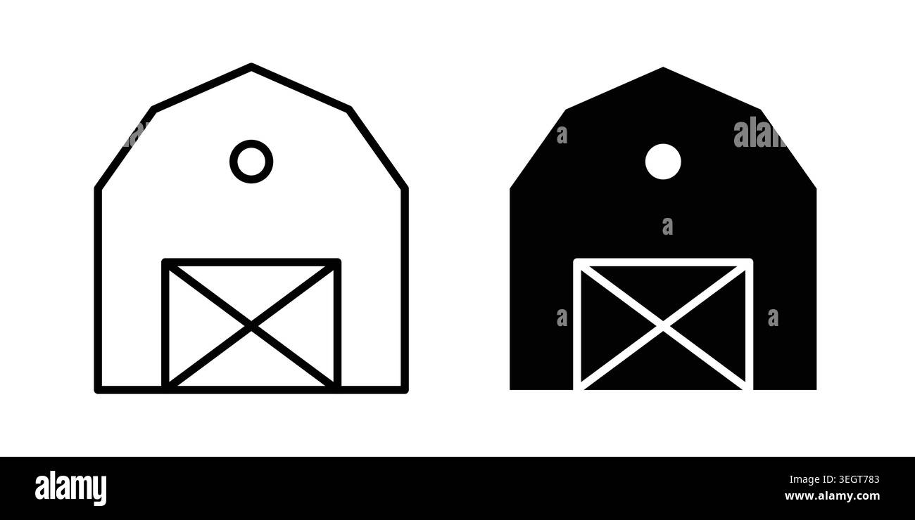 Farm icon vector, symbol, logo illustrations Stock Vector
