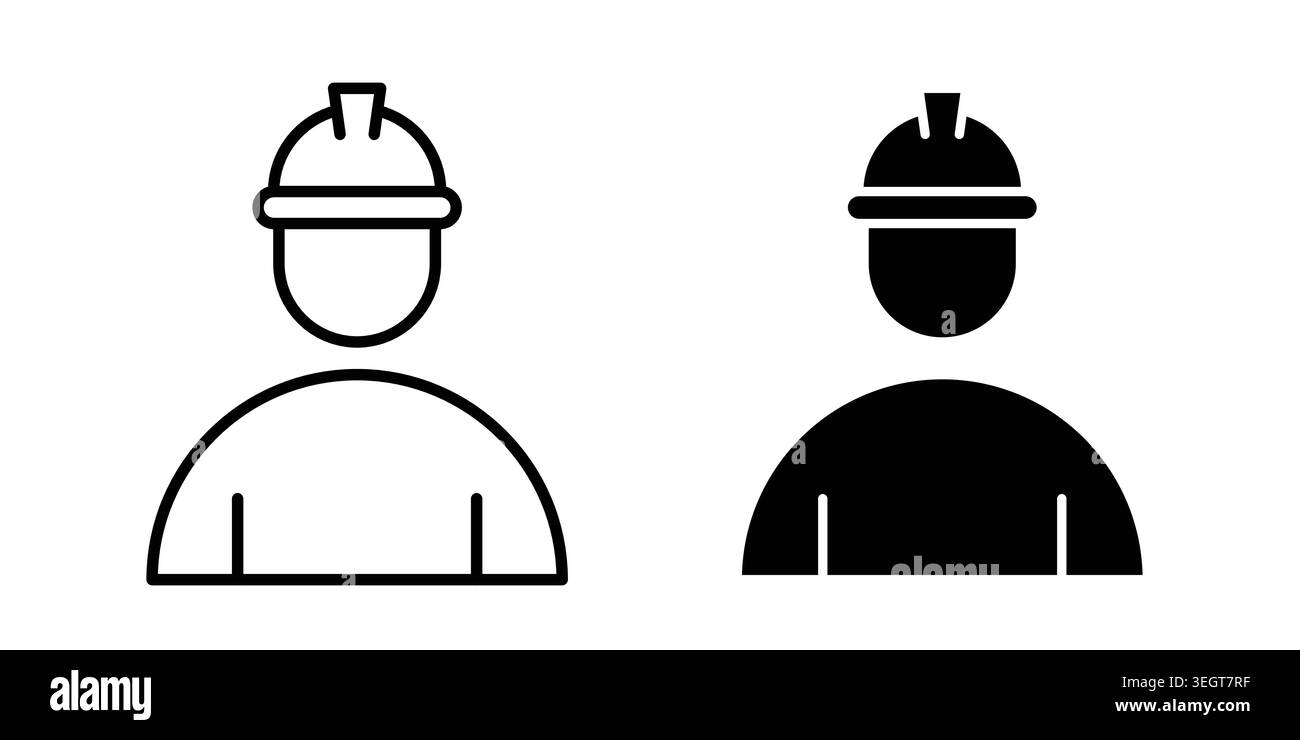 Builder icon vector, symbol, logo illustrations Stock Vector
