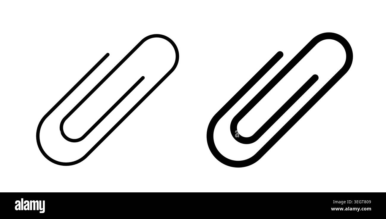 Paperclip icon vector, symbol, logo illustrations Stock Vector