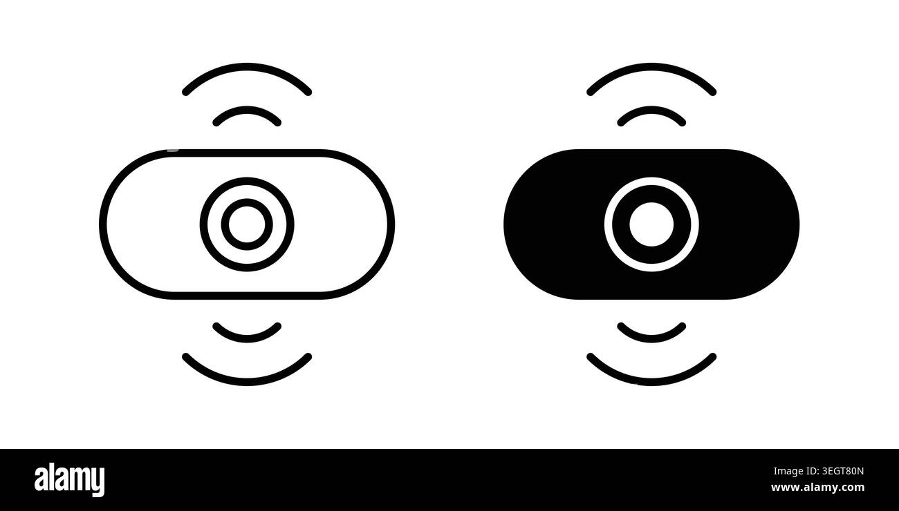 Motion detector icon vector, symbol, logo illustrations Stock Vector