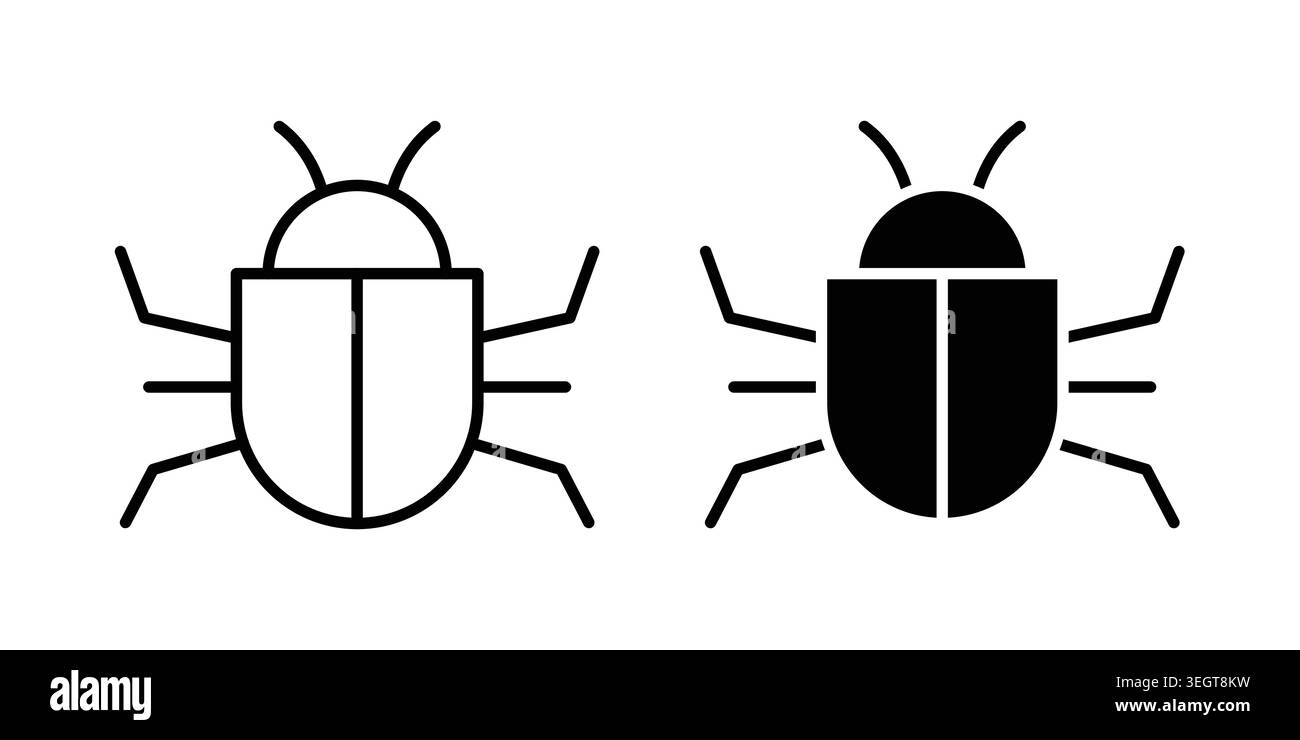 Bugs icon vector, symbol, logo illustrations Stock Vector