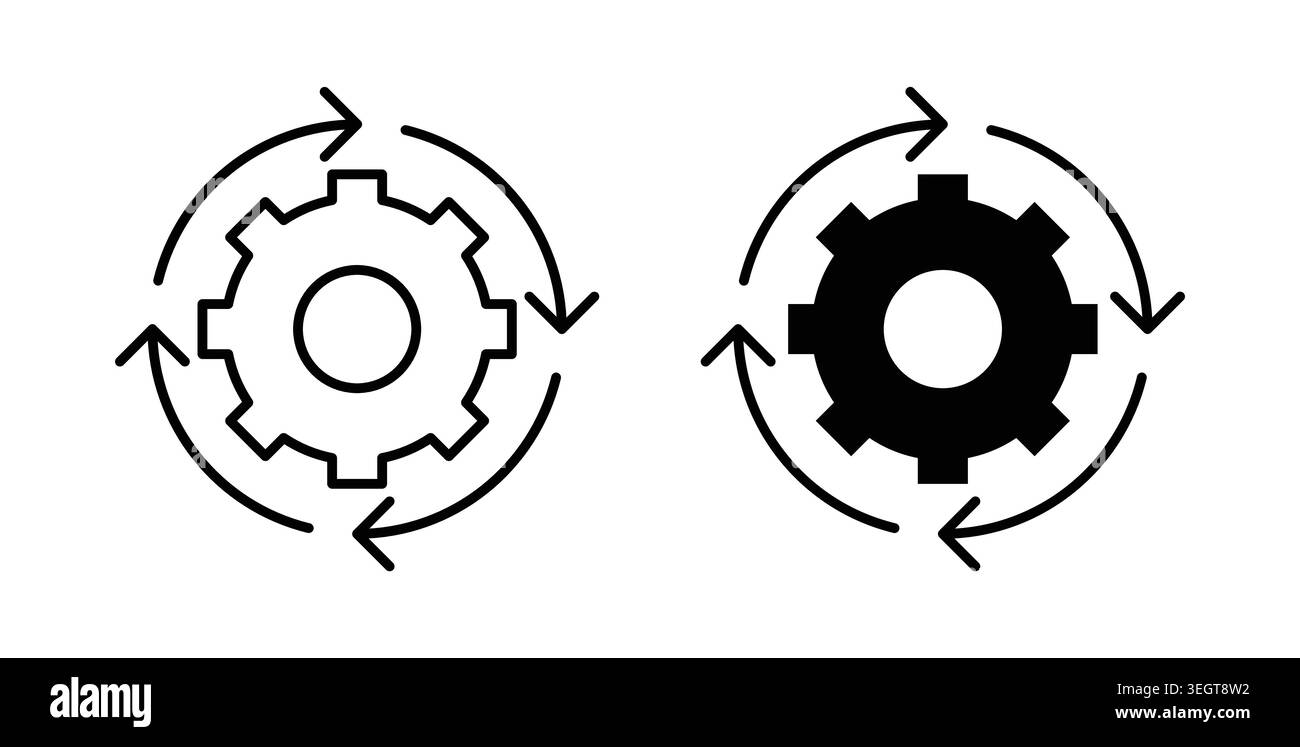 Continuous changes icon vector art Illustrations Stock Vector