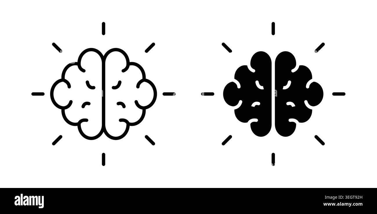 Smart mind icon vector, symbol, logo illustrations Stock Vector