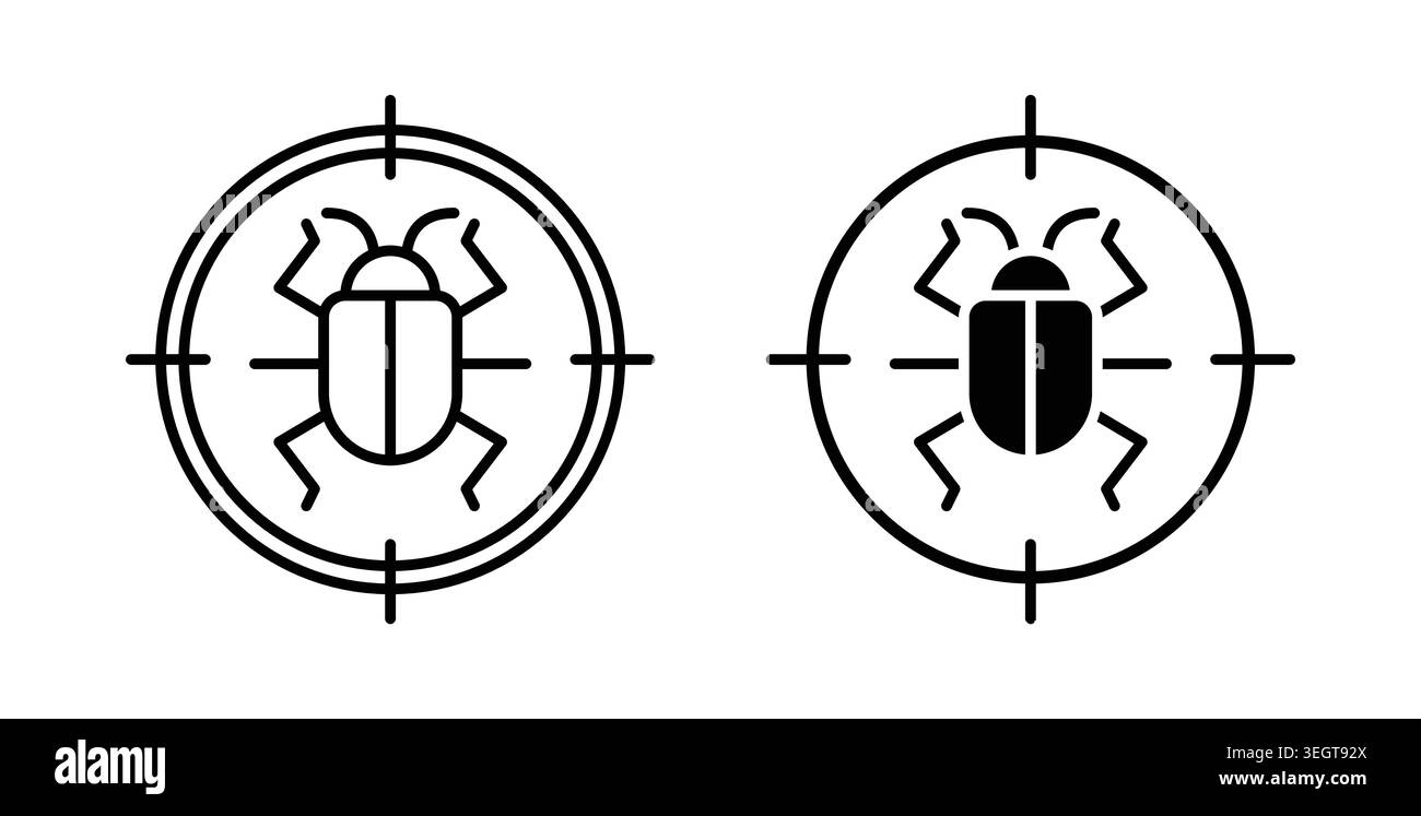 Debug icon vector art Illustrations Stock Vector
