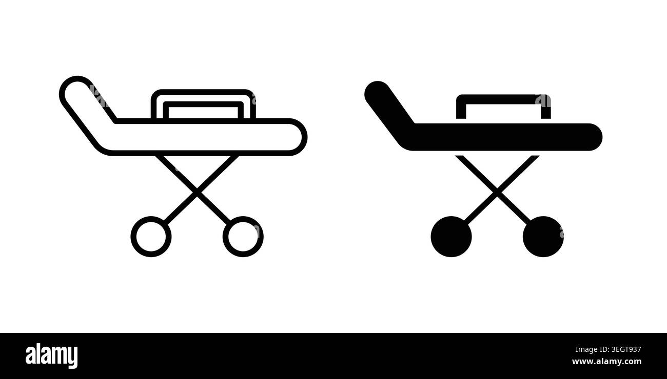 Stretcher icon vector, symbol, logo illustrations Stock Vector