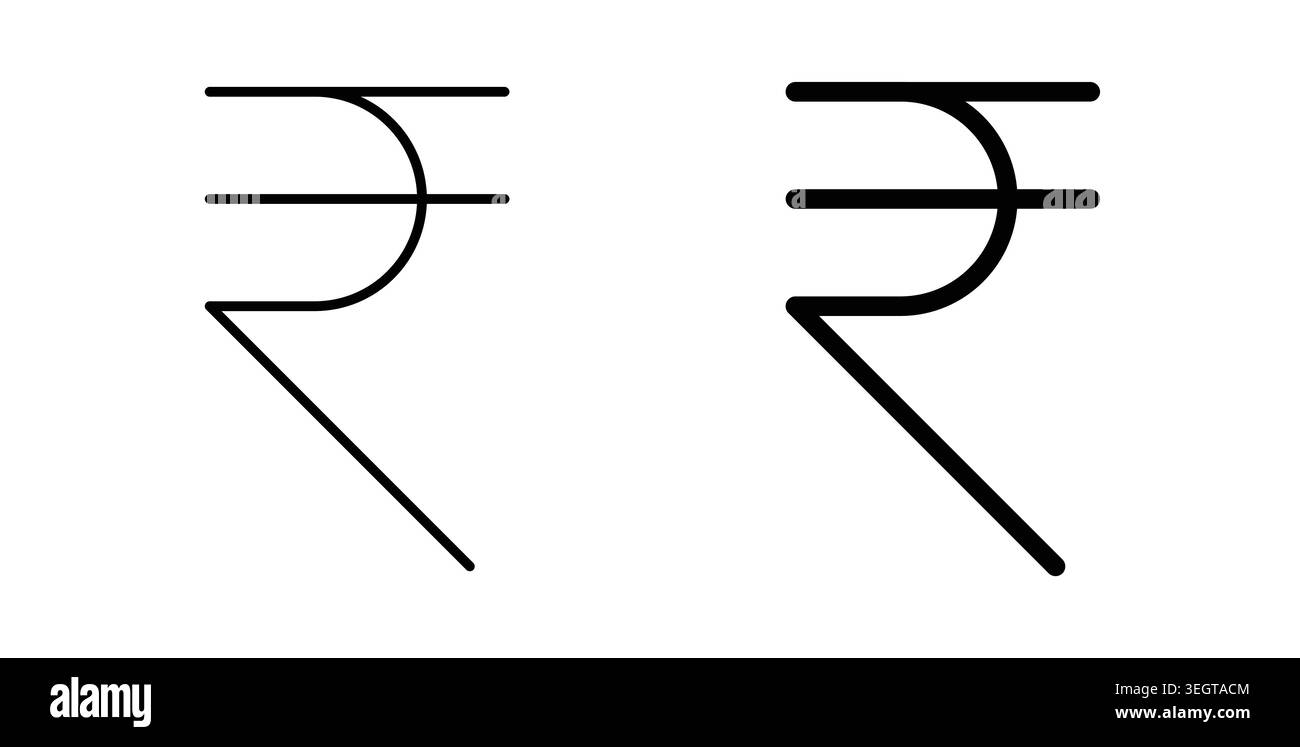 Indian rupee icon vector art Illustrations Stock Vector Image & Art - Alamy