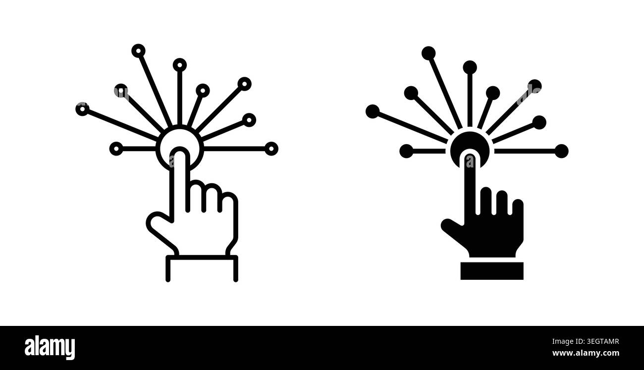 Interaction icon vector art Illustrations Stock Vector
