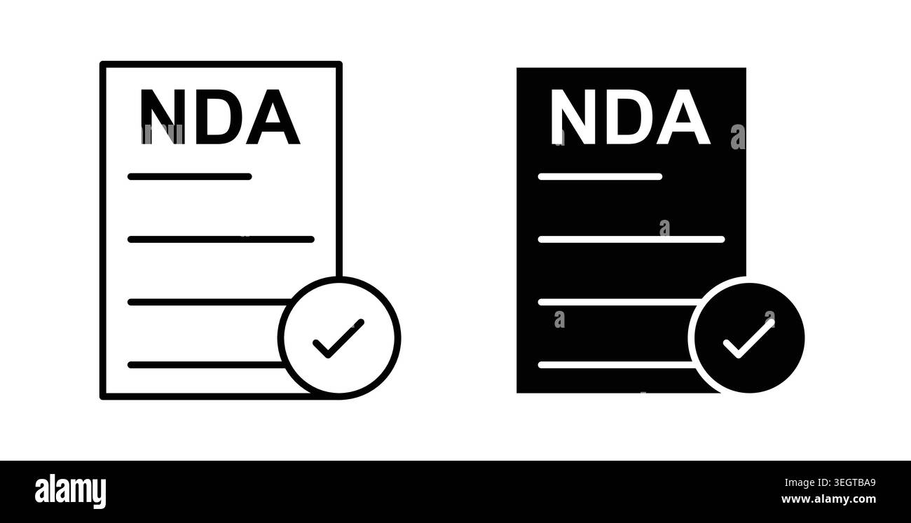 NDA icon vector art Illustrations Stock Vector