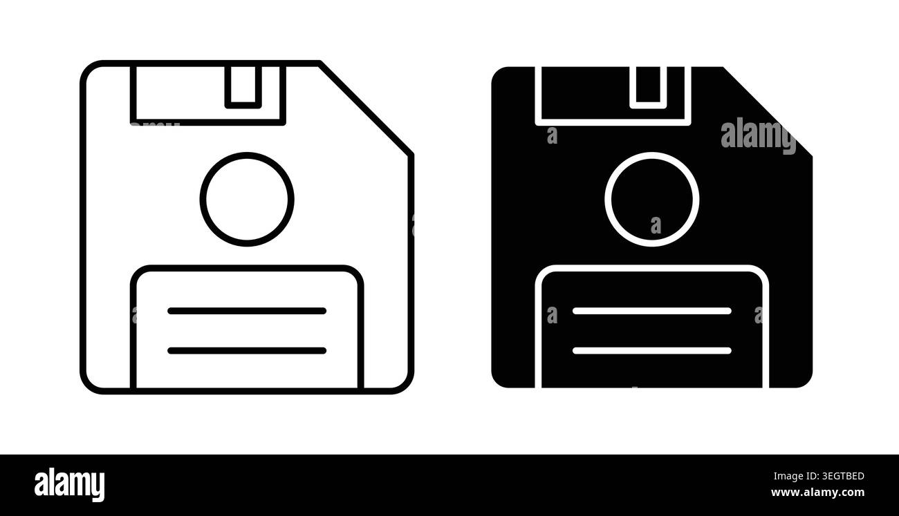Floppy disk icon vector art Illustrations Stock Vector