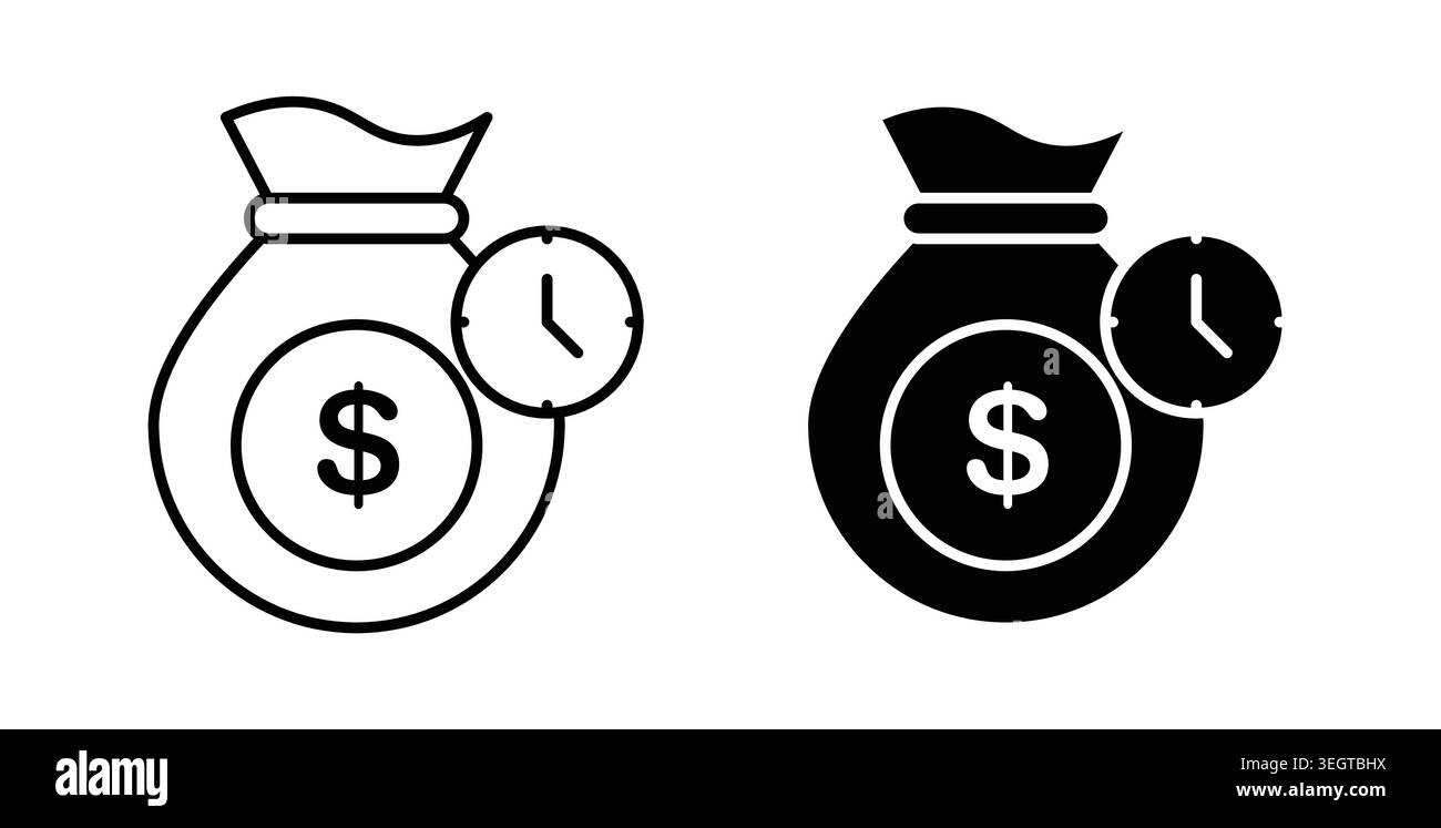 Fixed deposit icon vector art Illustrations Stock Vector