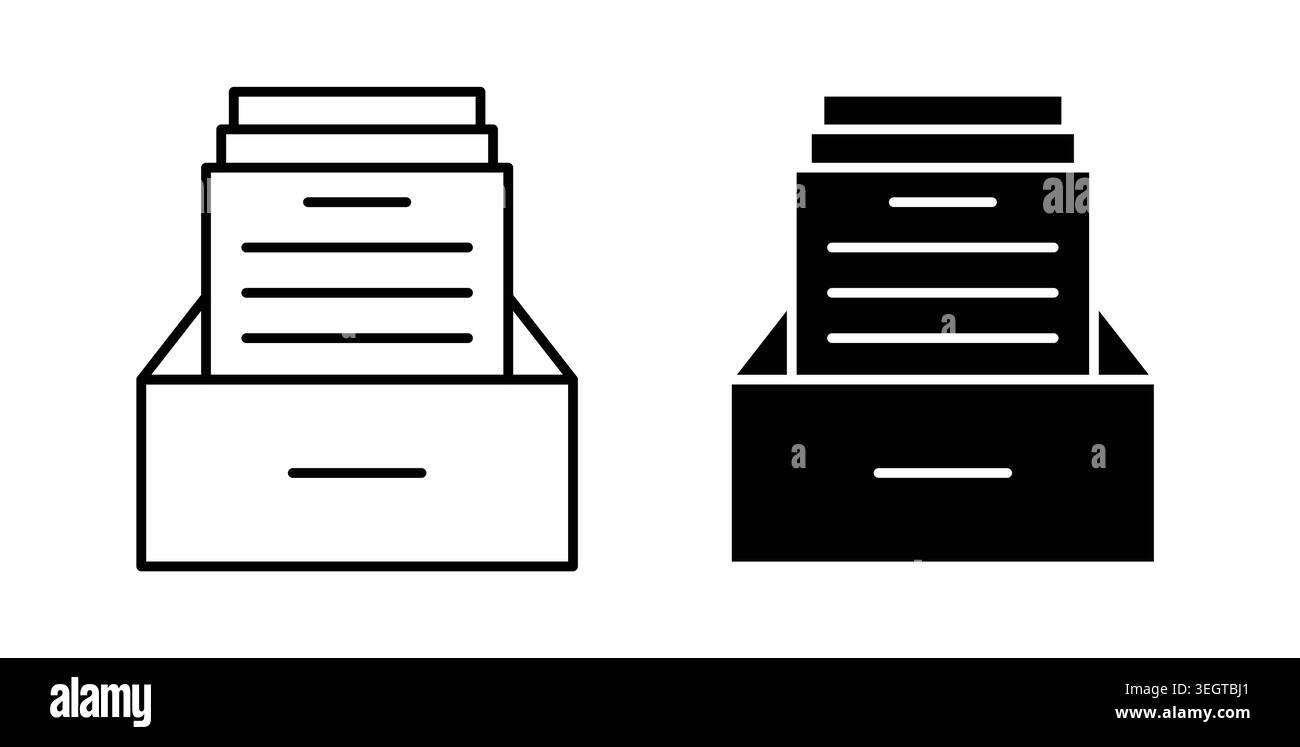 Folder box icon vector art Illustrations Stock Vector