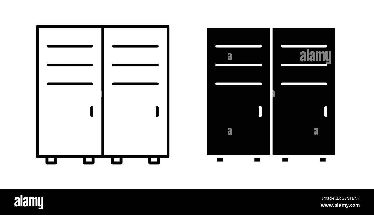 Locker icon vector art Illustrations Stock Vector