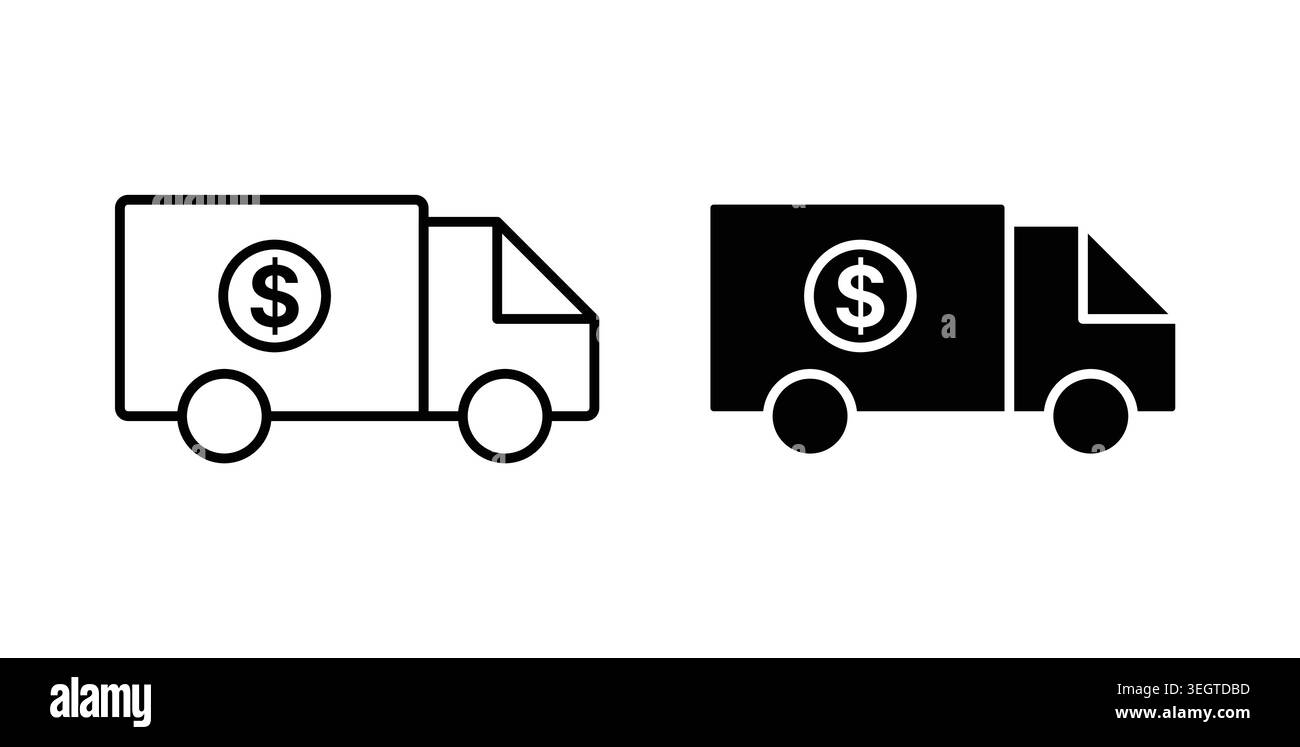 Shipping charges icon vector art Illustrations Stock Vector