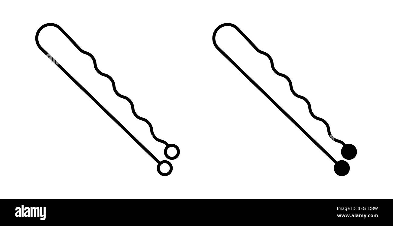 Bobby pin icon vector art Illustrations Stock Vector