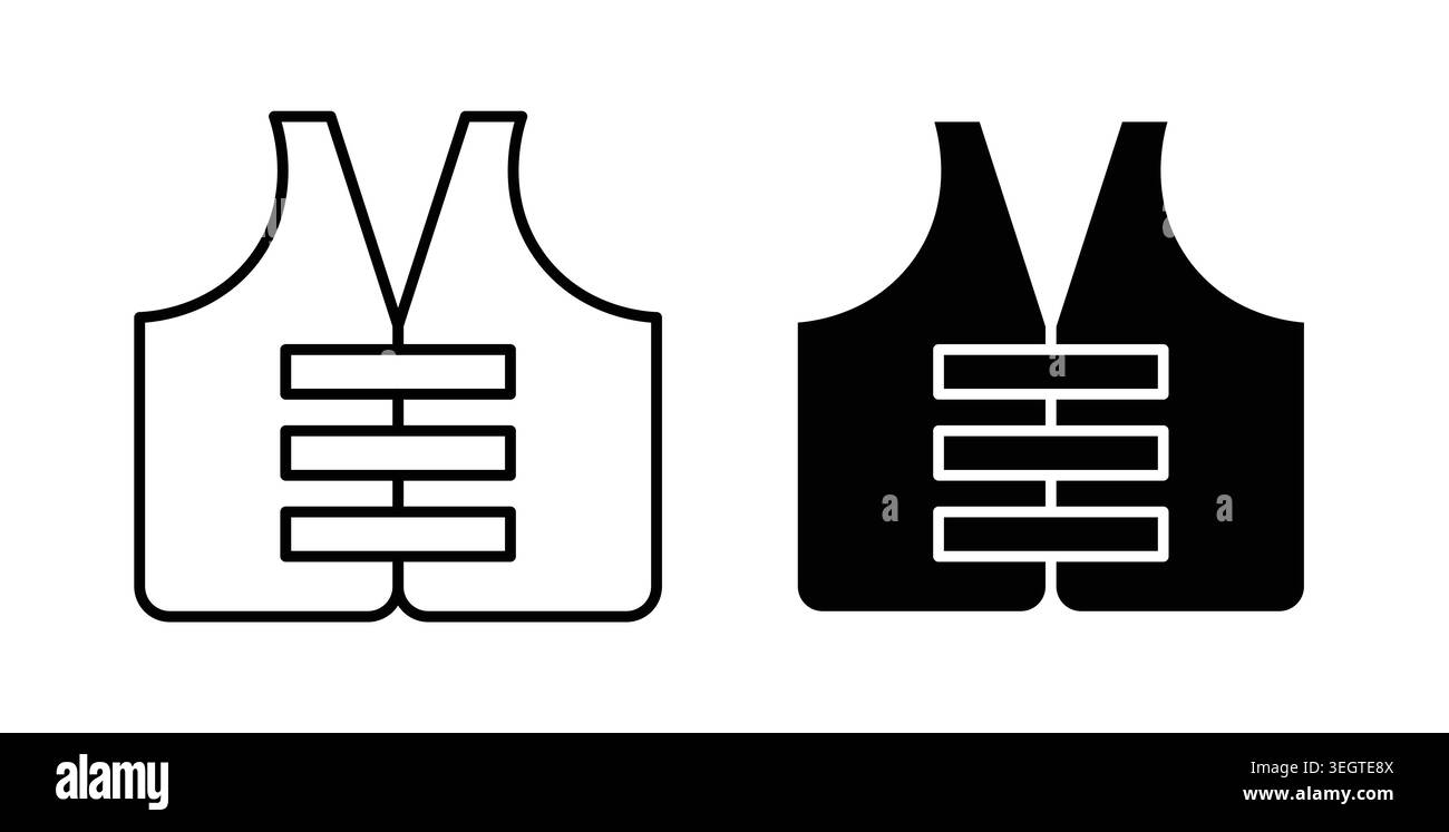Vest jacket icon vector art Illustrations Stock Vector
