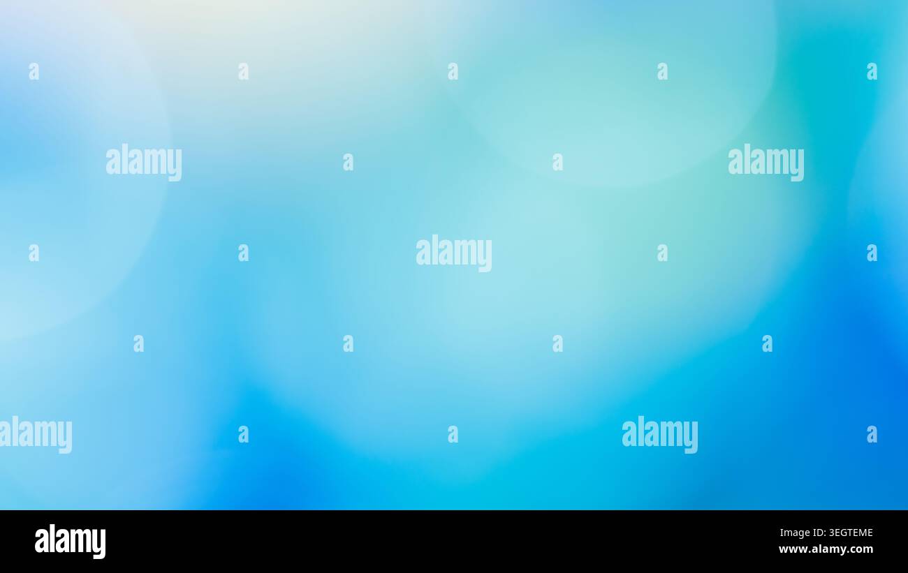 Soft blurred blue turquoise abstract gradient background with smooth bokeh for creative design use Stock Photo