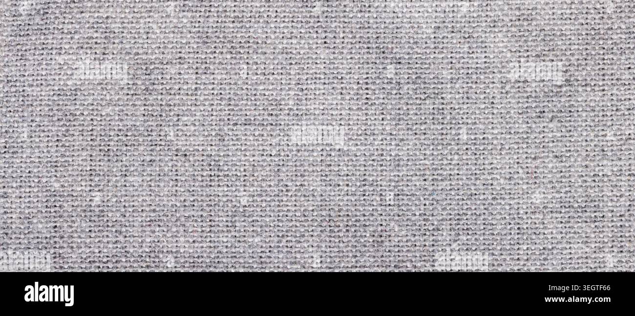 Gray woven fabric texture with detailed weave pattern for neutral background Stock Photo