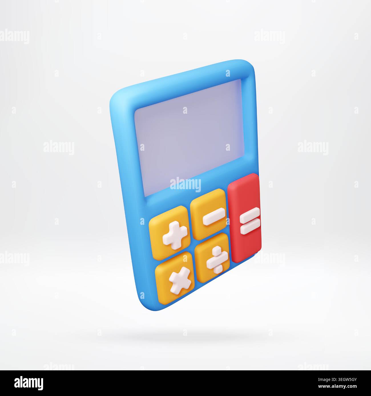 3D Calculator icon with math symbols Stock Vector