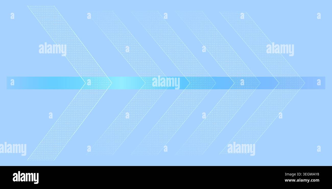 Blue arrow sequence pattern abstract background graphic with geometric texture Stock Vector